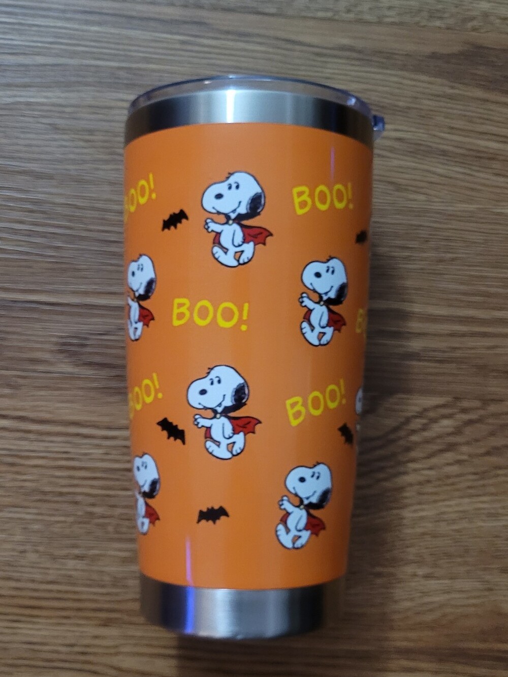 NWT Snoopy vampire steel tumbler cup Halloween Peanuts